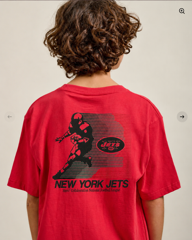 T-SHIRT JETS PLAYER TEE KID - BERRY ROSE