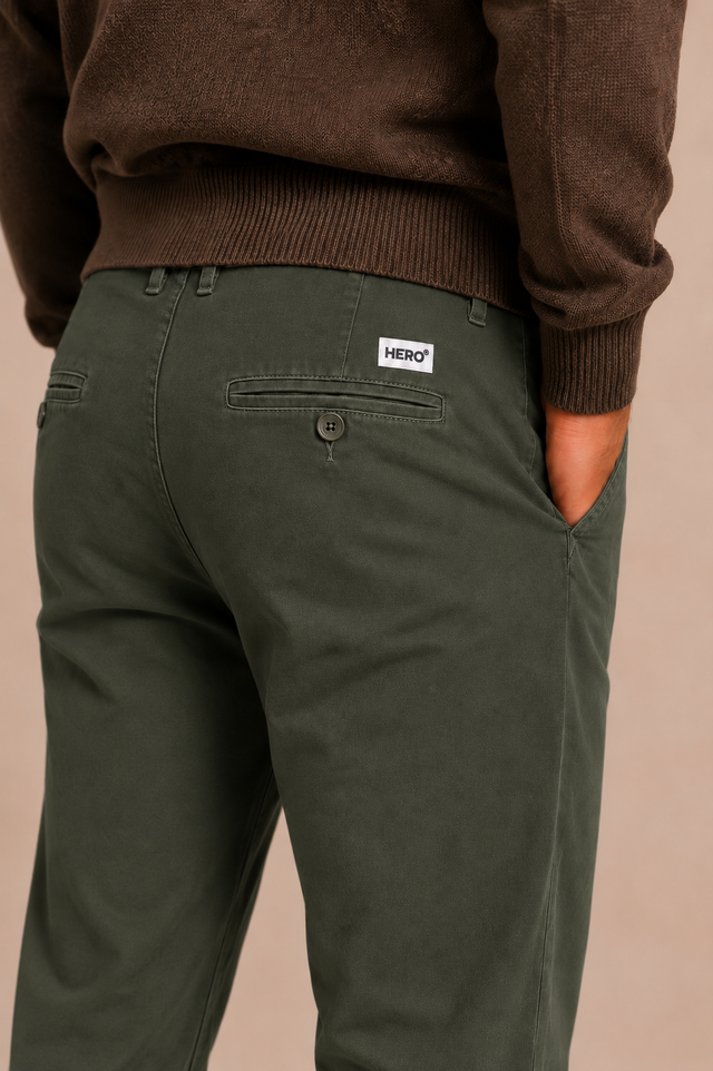 PANTALON BASIC CHINO - MILITARY