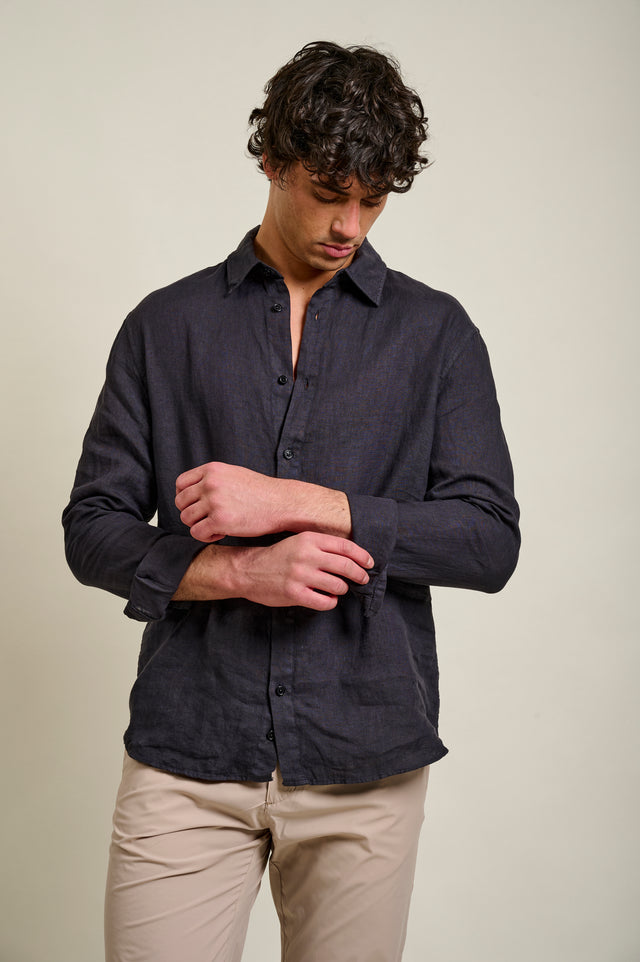 CHEMISE LINEN - NAVY
