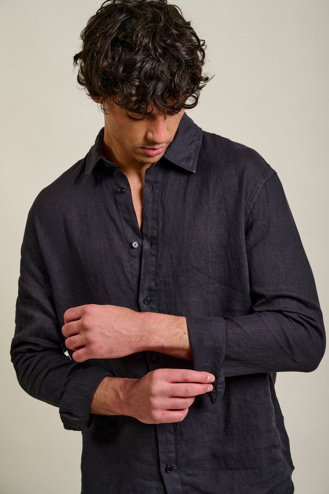 CHEMISE LINEN - NAVY