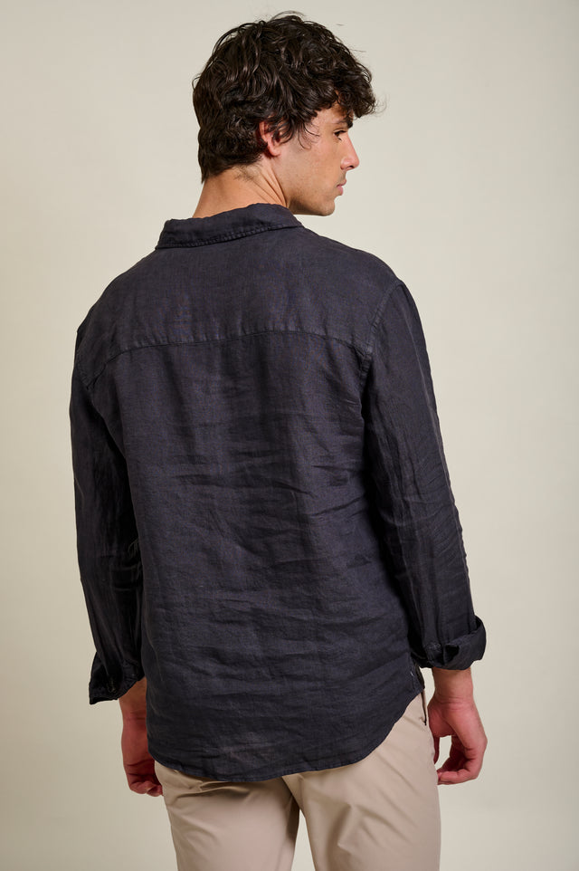 CHEMISE LINEN - NAVY