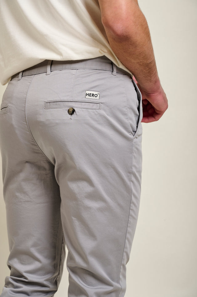 PANTALON CHINO BASIC - ACIER