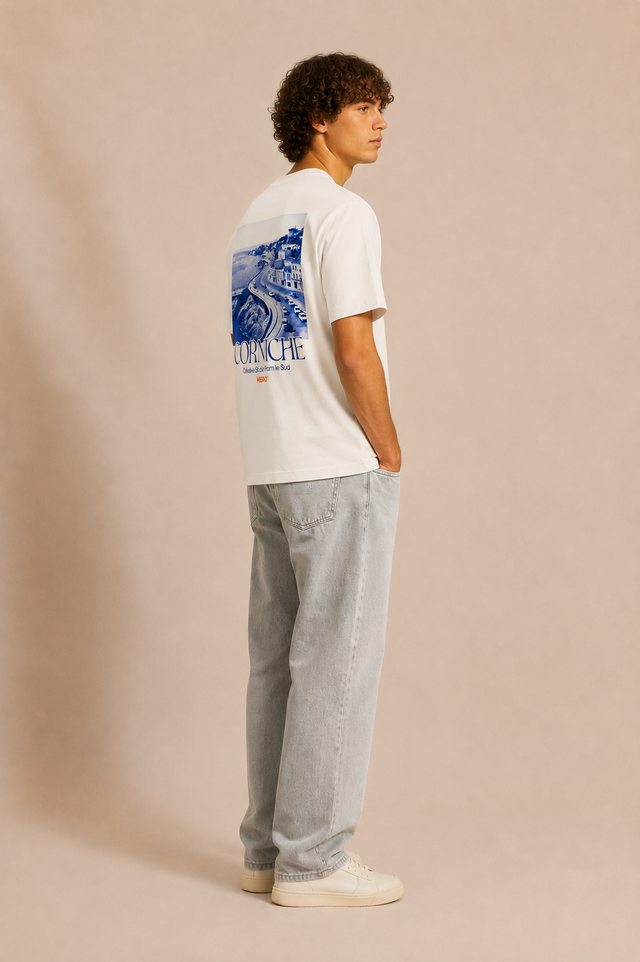 T-SHIRT CORNICHE TEE - OFF WHITE
