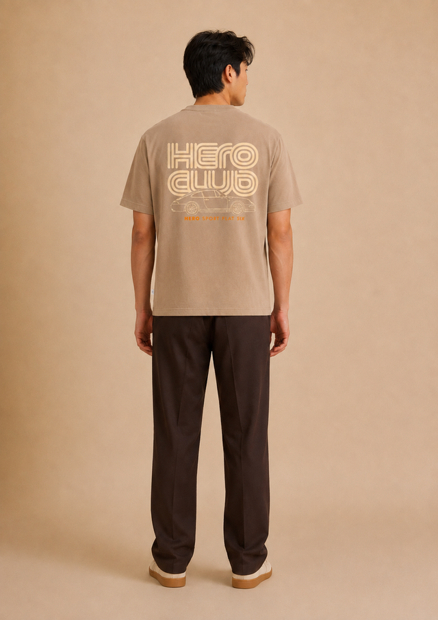 T-SHIRT FLAT SIX - BEIGE