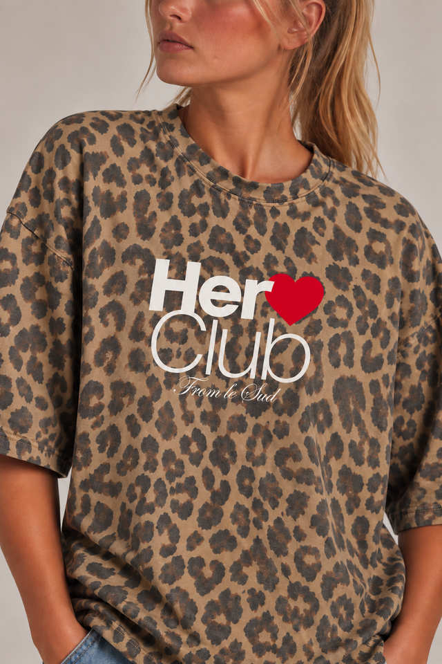 T-SHIRT HERO CLUB W - LEOPARD