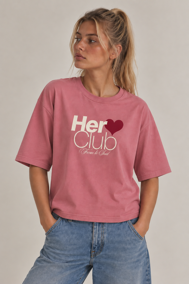 T-SHIRT HERO CLUB W - ROSE