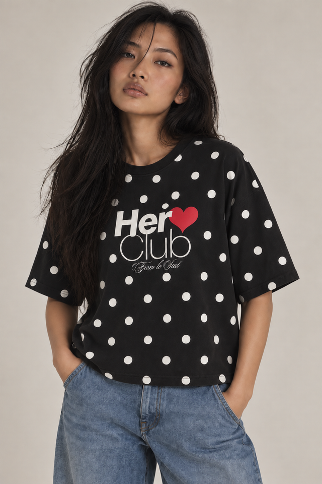 T-SHIRT HERO CLUB W - NAVY DOT