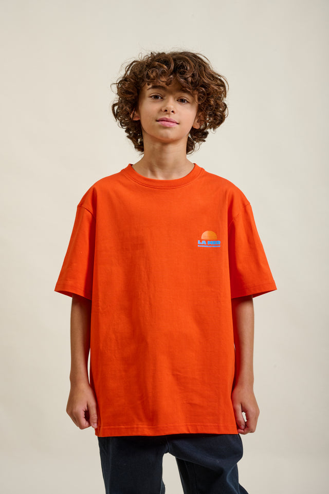 T-SHIRT LA MER TEE KID - TANGERINE