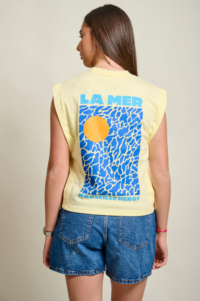 T-SHIRT LA MER II WT - YELLOW PASTEL