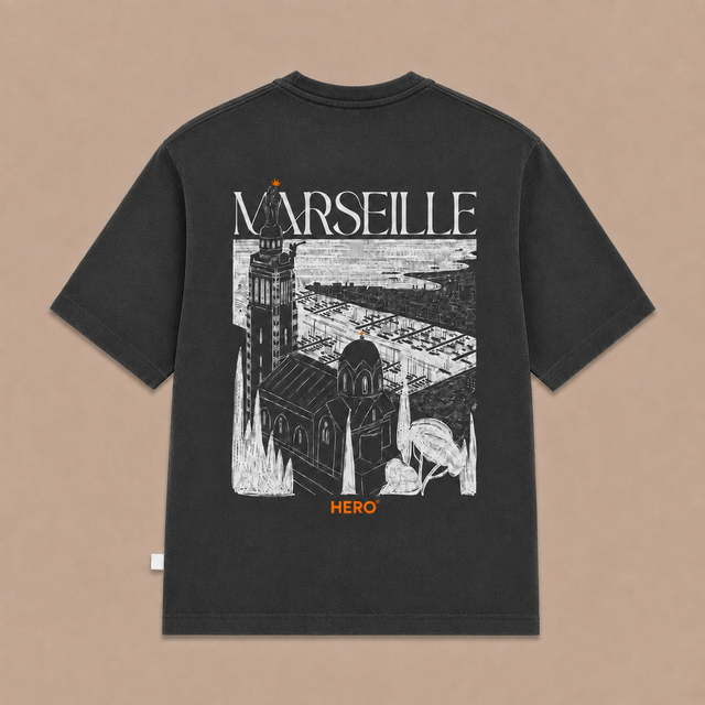 T-SHIRT MARSEILLE TEE - ANTHRACITE