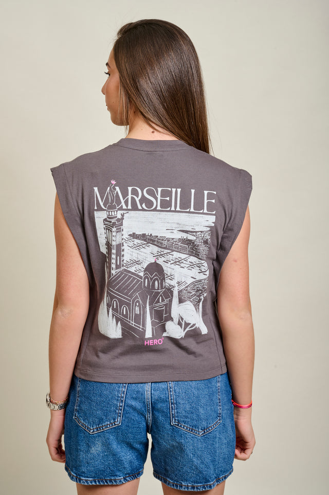 T-SHIRT MARSEILLE II WT - ANTRACITE