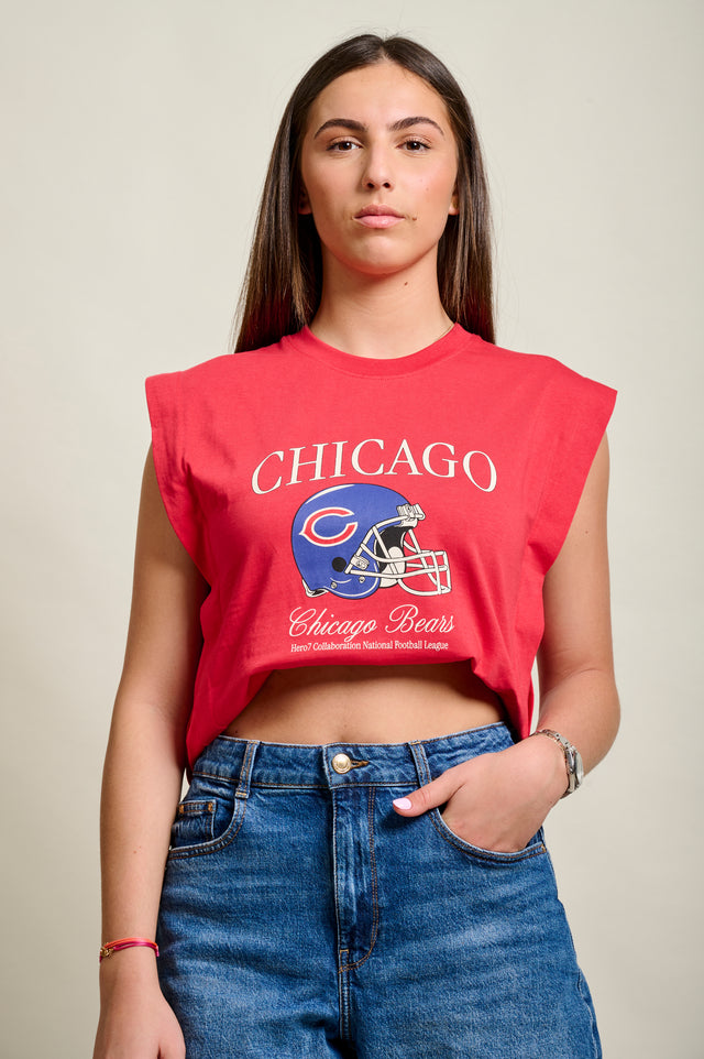 T-SHIRT HELMET NFL WT - BERRY ROSE