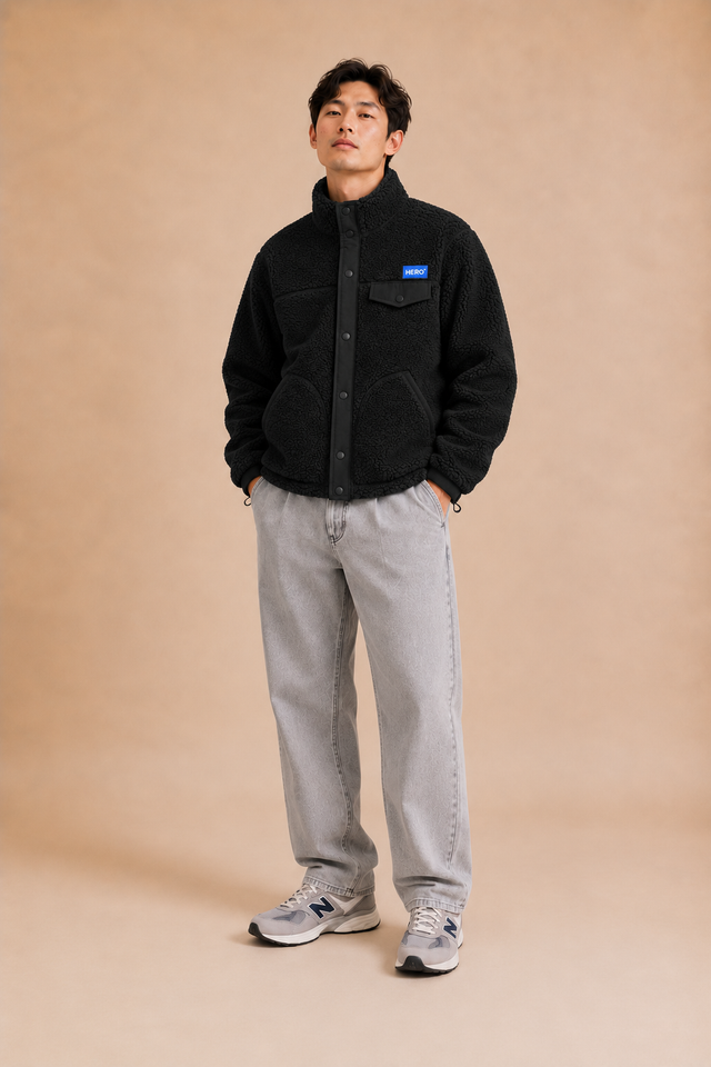 VESTE ALECK POLAIR - BLACK