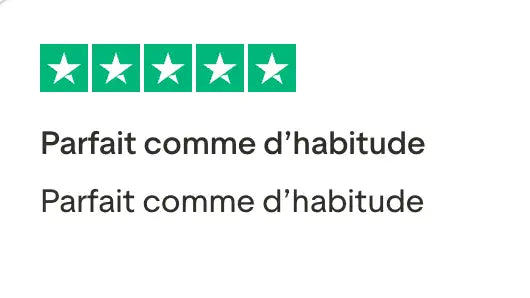 Autocollant d'étoiles de notation 5 étoiles avec des étoiles vertes sur un fond blanc.