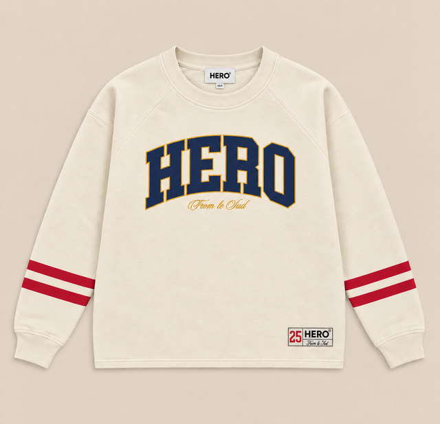 SWEAT COLLEGE TEE - OFF WHITE