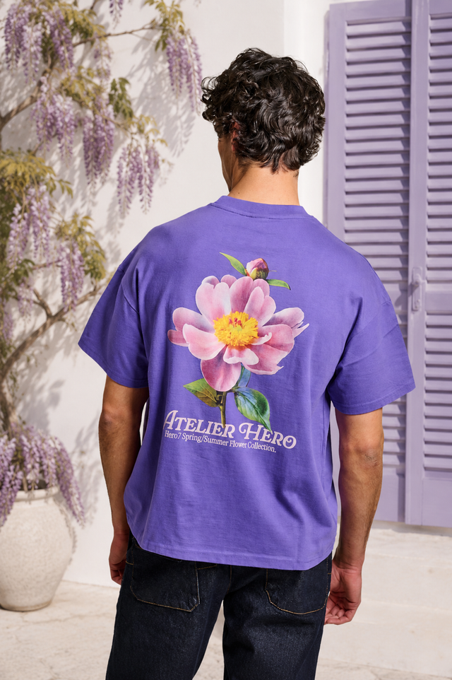 T-SHIRT LA FLEUR - MAUVE