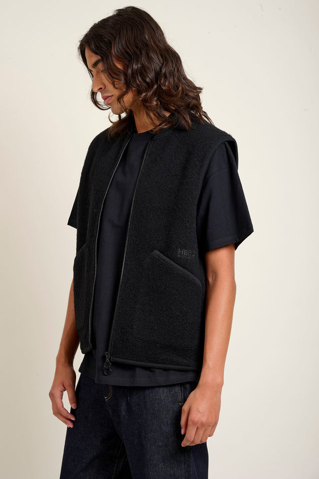 GILET SANS MANCHES ARTHUR - BLACK - FLEE
