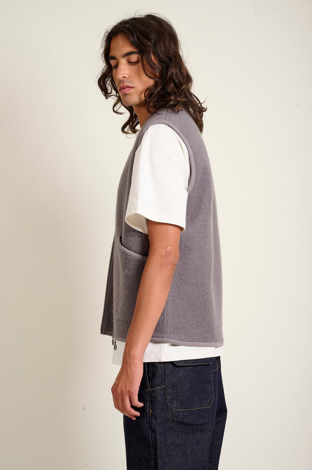GILET SANS MANCHES ARTHUR - GREY MELANGE - FLEE