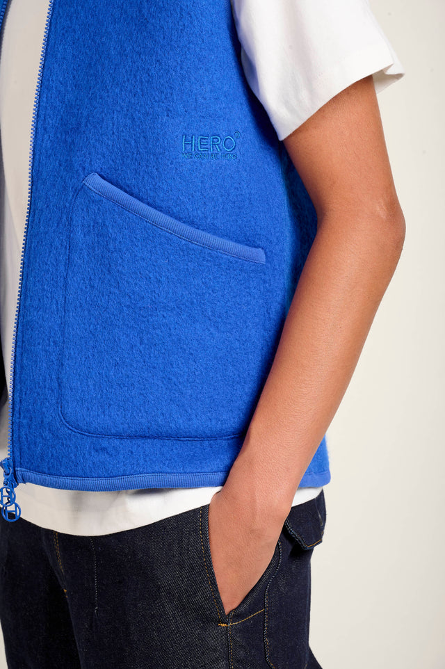GILET SANS MANCHES ARTHUR - BLEU HERO - FLEE
