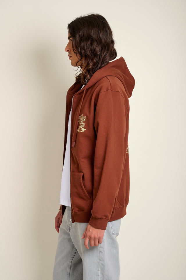 HOODIE ZIPPE ALFONSO - CHOCO - FLEE