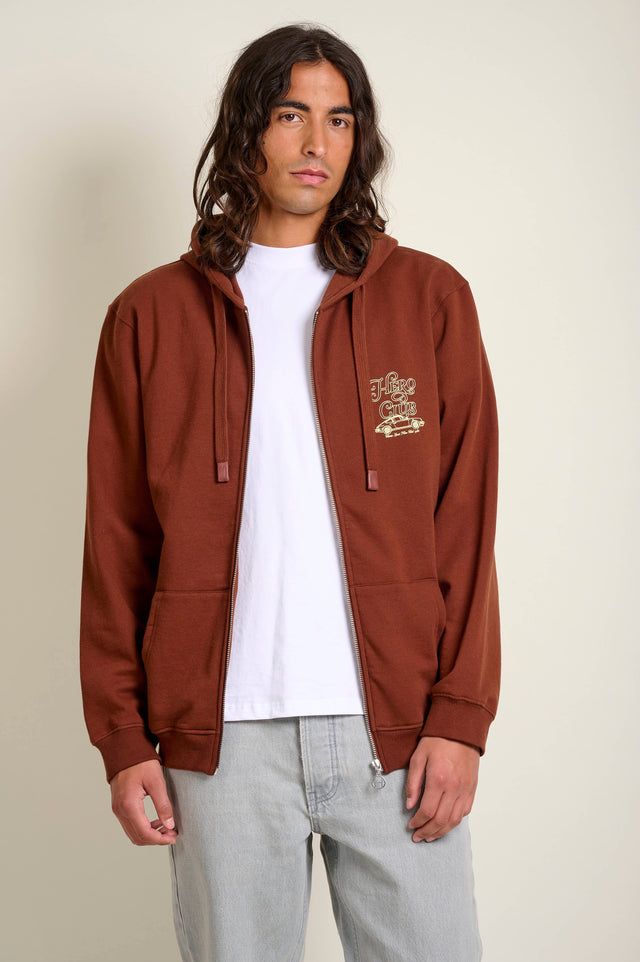 HOODIE ZIPPE ALFONSO - CHOCO - FLEE