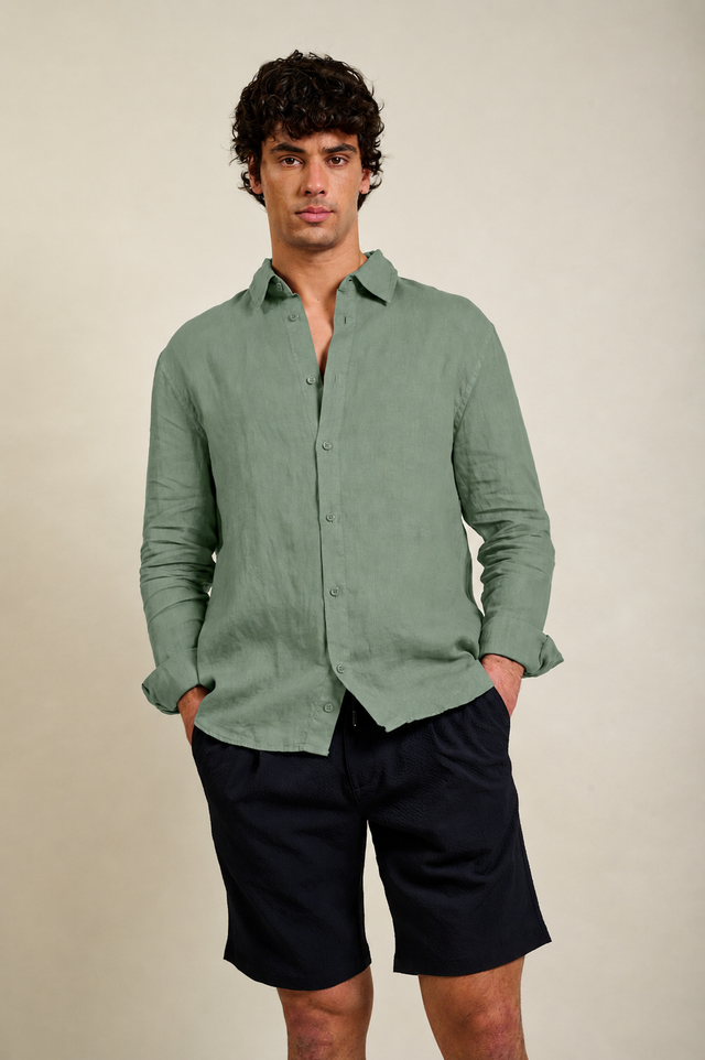 CHEMISE LINEN - SAGE GREEN