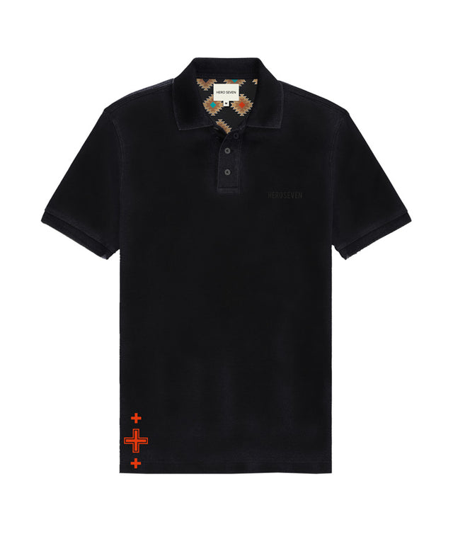 POLO NAVAJO - BLACK - POLOS
