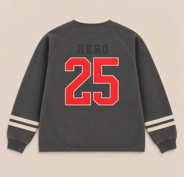 SWEAT COLLEGE TEE - ANTRACITE