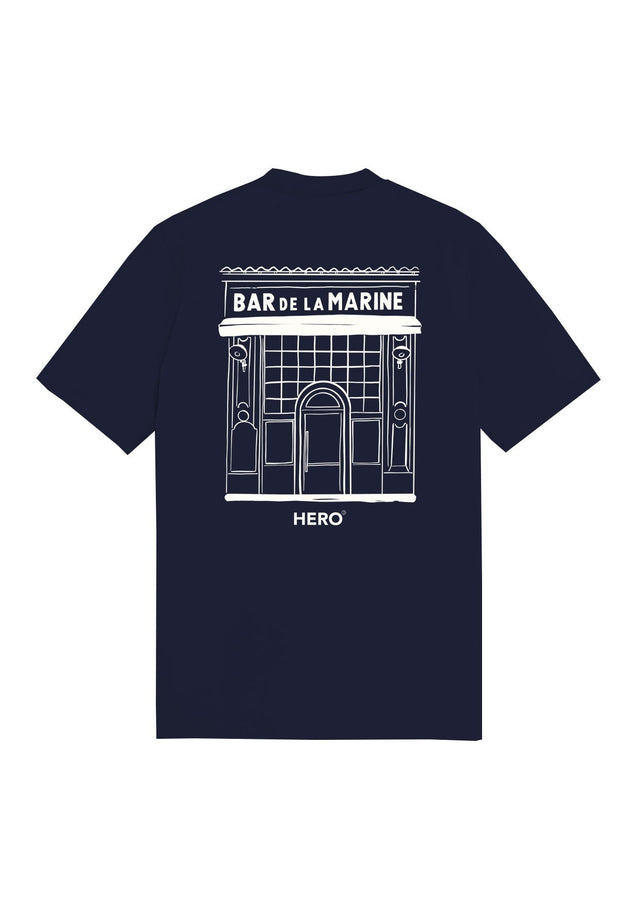BAR DLM TEE - NAVY - TEESHIRT