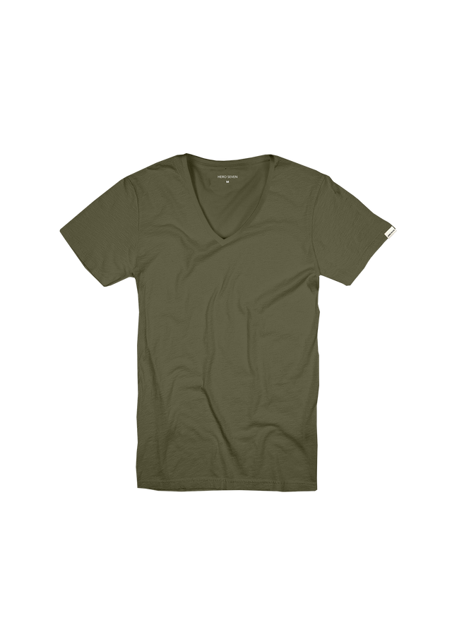 BASIC COL V - BURNT OLIVE - TEESHIRT