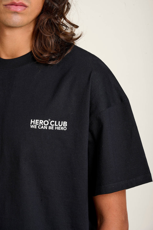 CLUB HERO BLACK TEESHIRT