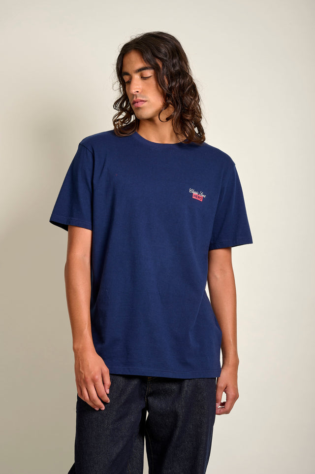 HAIRPIN TEE NAVY TEESHIRT