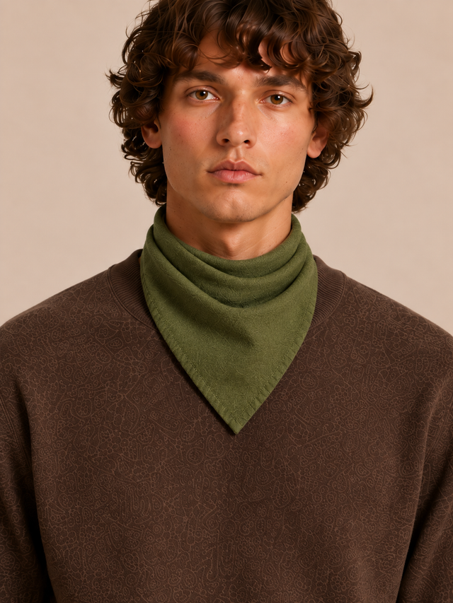 WOOL BANDANA - MILITARY