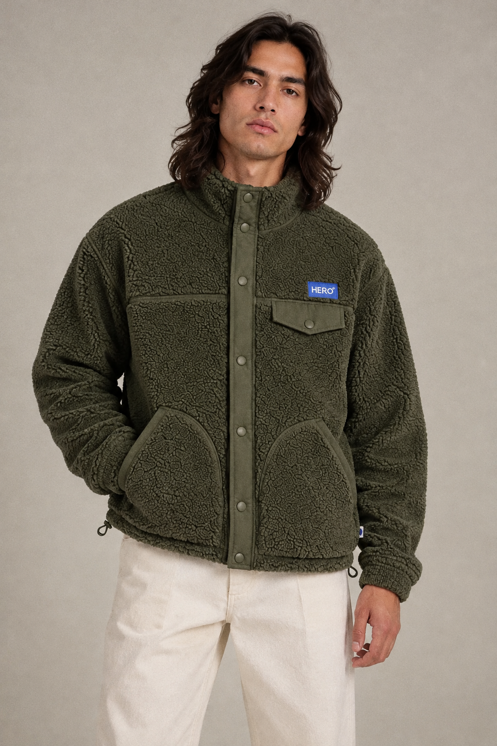 VESTE ALECK POLAIR - MILITARY