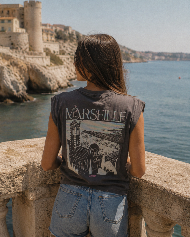 T-SHIRT MARSEILLE II WT - ANTRACITE