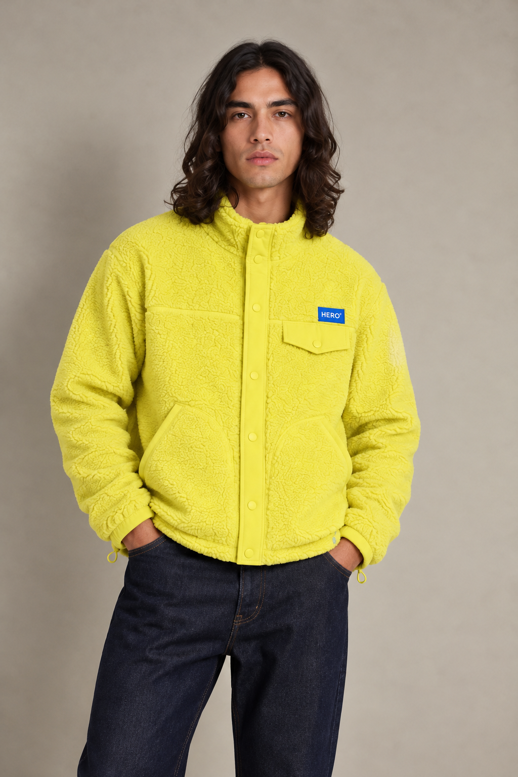 VESTE ALECK POLAIR - YELLOW