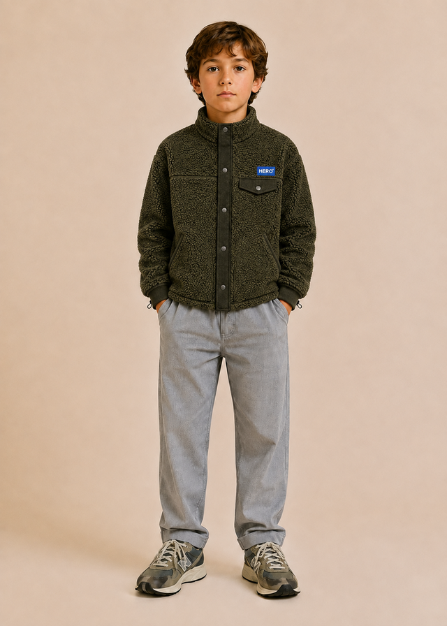 VESTE POLAIRE ALECK KID - MILITARY