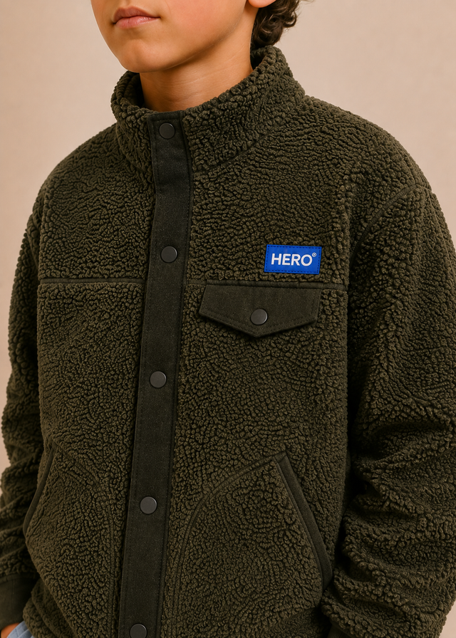 VESTE POLAIRE ALECK KID - MILITARY