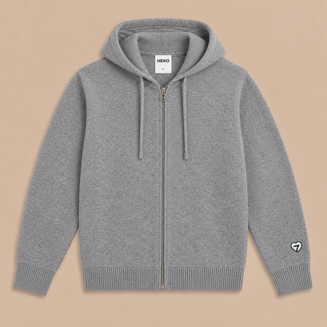 GILET AUDRAN ZIP - GREY MELANGE