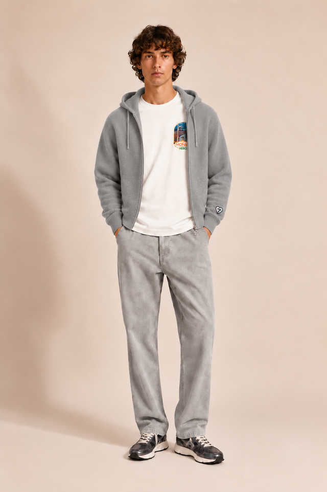 GILET AUDRAN ZIP - GREY MELANGE