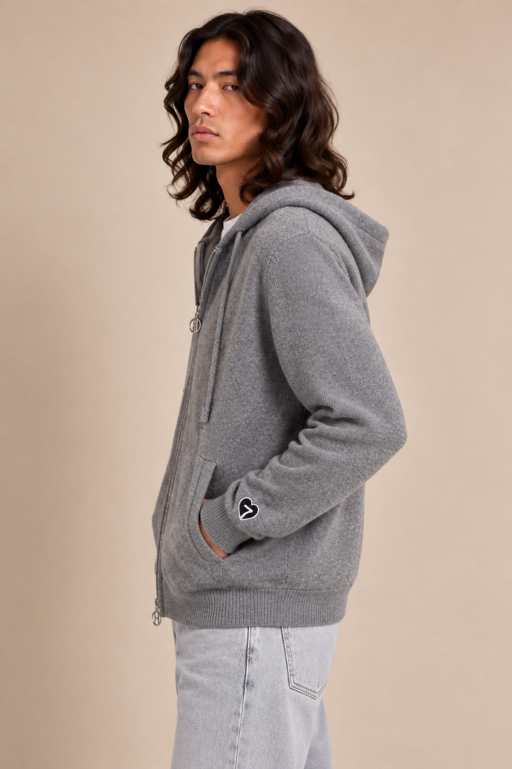 GILET AUDRAN ZIP - GREY MELANGE