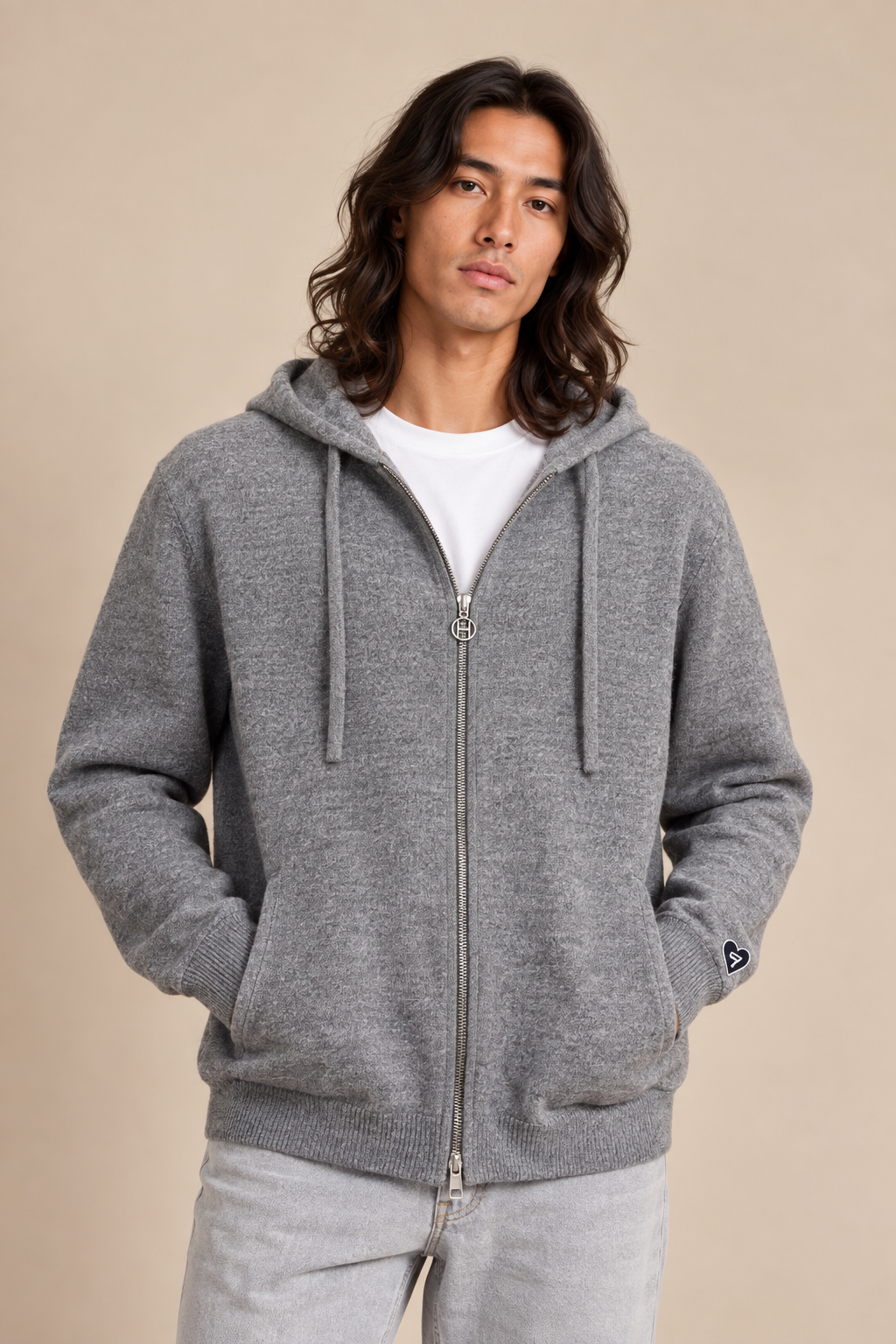 GILET AUDRAN ZIP - GREY MELANGE