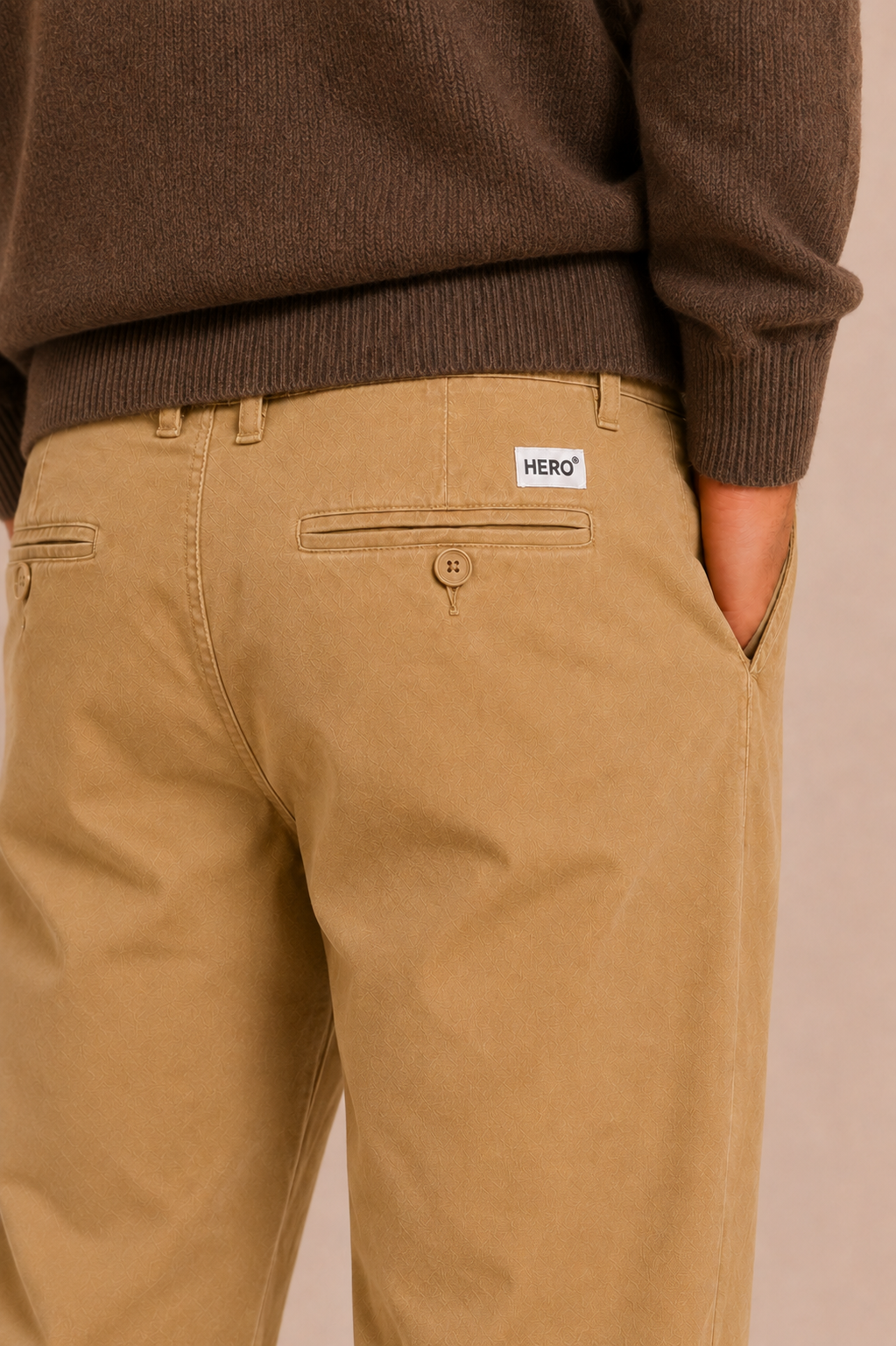 PANTALON BASIC CHINO - BEIGE