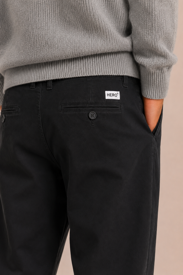 PANTALON BASIC CHINO - BLACK