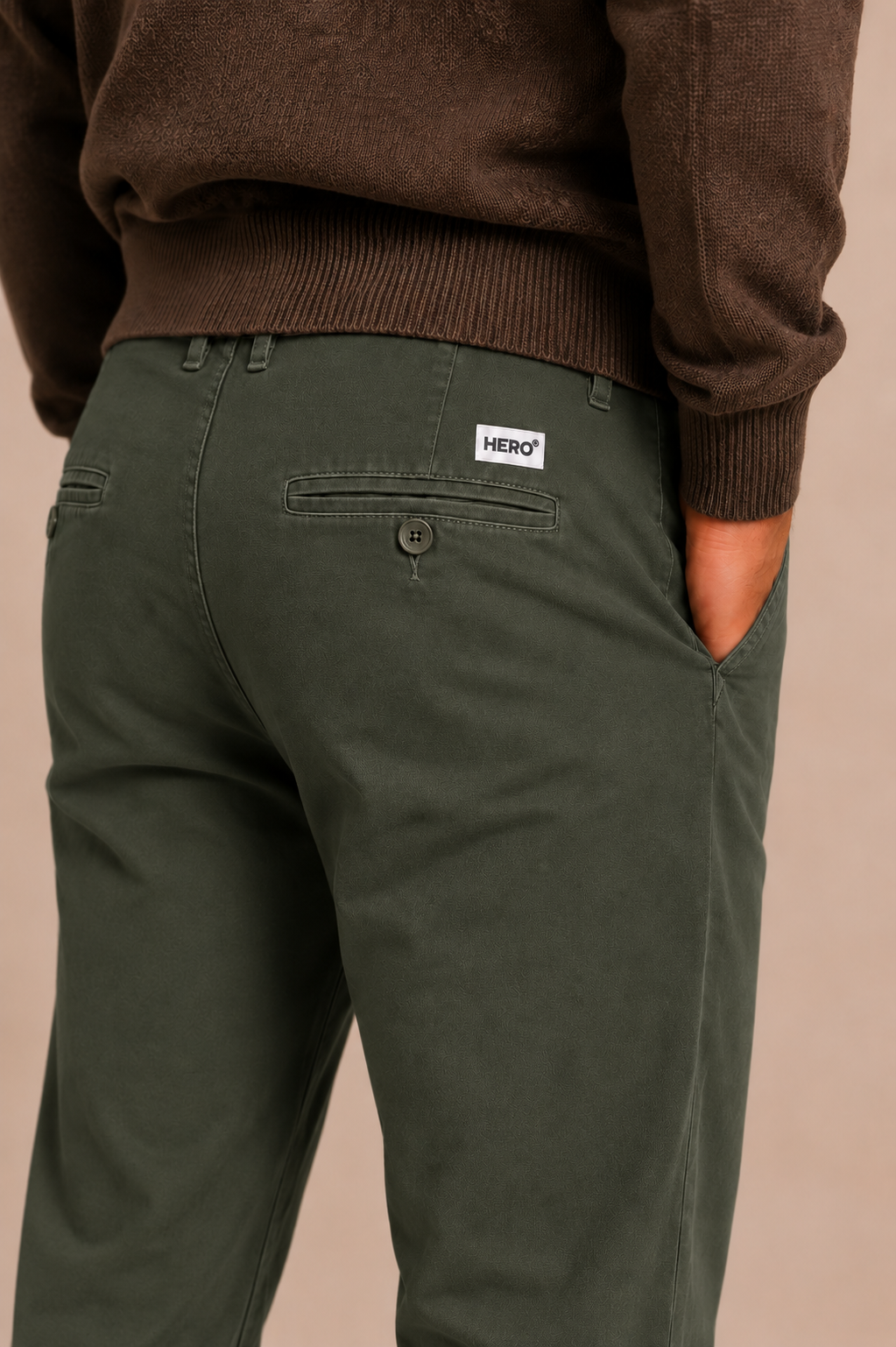 PANTALON BASIC CHINO - MILITARY