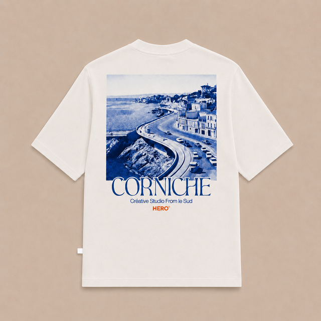 T-SHIRT CORNICHE TEE - OFF WHITE