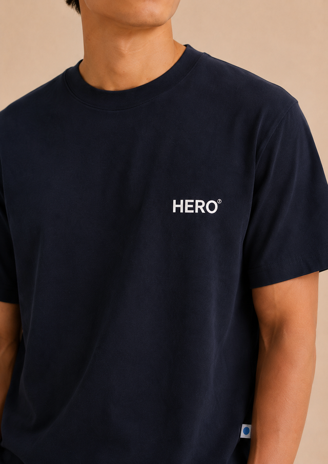 T-SHIRT CORNICHE TEE - NAVY