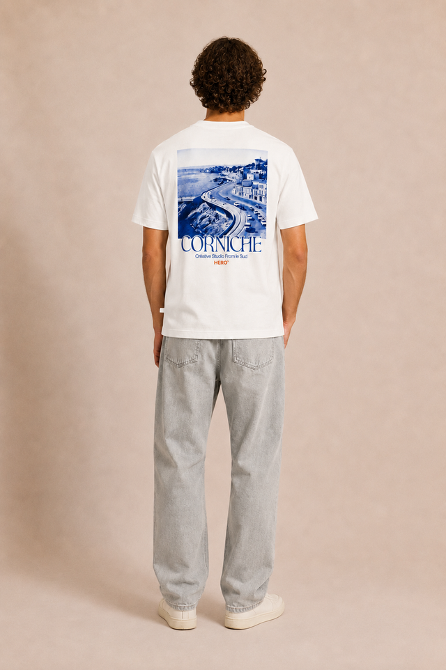 T-SHIRT CORNICHE TEE - OFF WHITE