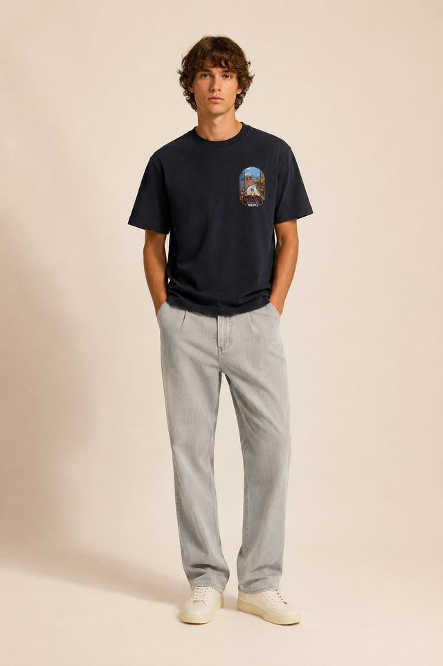T-SHIRT CROWD TEE - NAVY