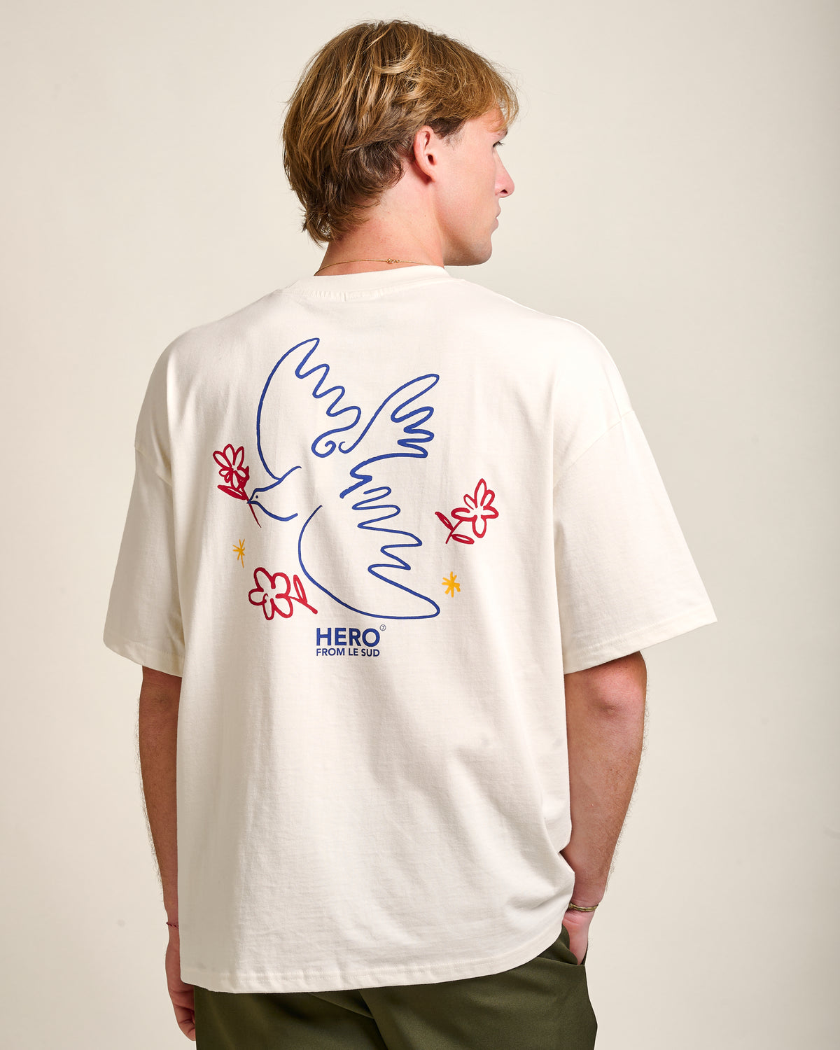 T-SHIRT PEACE TEE - OFF WHITE